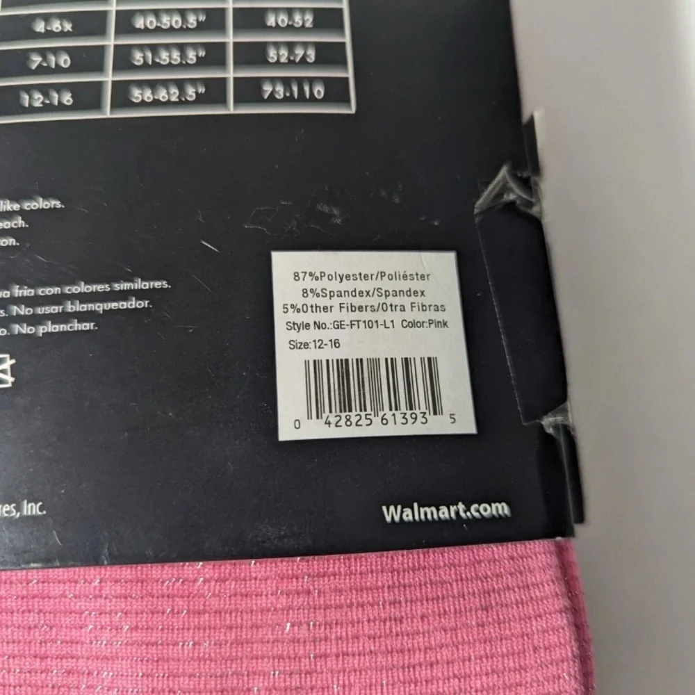 NEW- Size 12-16 George Pink Fleece Lined Footless Tights Pink